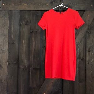 Red Zara fitted mini dress
